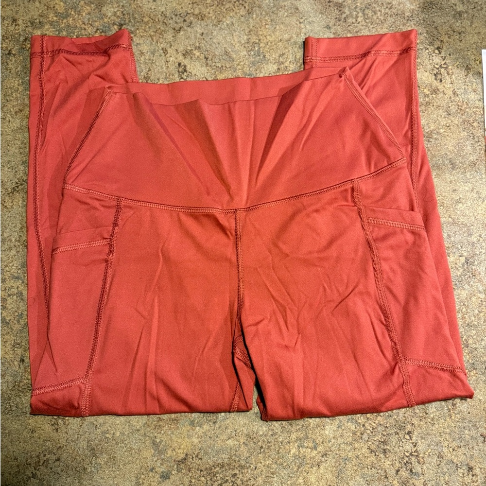 Yogalicious High-Waisted Rust Leggings